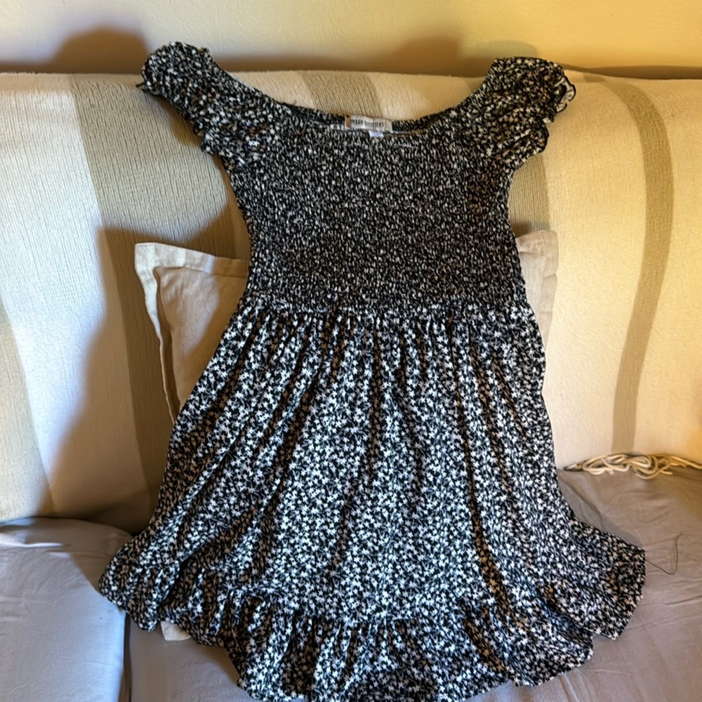 Urban outfitters  Mini Dress Prairie Boho Floral Off Shoulder Scoop Neck